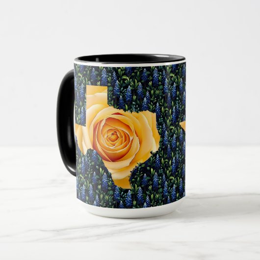 Texas Bluebonnets & Yellow Rose Mok (Voorkant links)