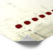 Texas Boho Koe schedel met bloemen chic Trendy Poster (Hoek)