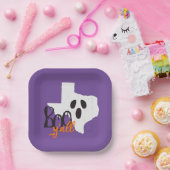 Texas Boo Y'all Halloween Papieren Bordje (Feest)
