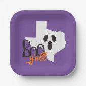 Texas Boo Y'all Halloween Papieren Bordje (Voorkant)