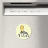Texas Boot Design Gift Magneet (Insitu (Vaatwasser))