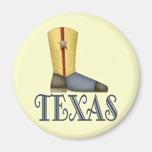 Texas Boot Design Gift Magneet (Voorkant)