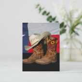 Texas Boots en Pet.jpg Briefkaart (Staand voorkant)