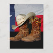 Texas Boots en Pet.jpg Briefkaart (Voorkant)
