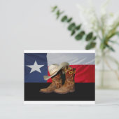Texas Boots en Pet.jpg Briefkaart (Staand voorkant)