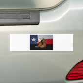 Texas Boots en Pet.jpg Bumpersticker (Op auto)