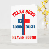 Texas Born, Blood Bought, Heaven Bound Cross Tank Kaart (Gele Bloem)