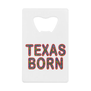 Texas Born Bluebonnet Creditkaart Flessenopener