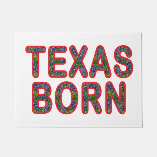 Texas Born Bluebonnet Deurmat (Voorkant)