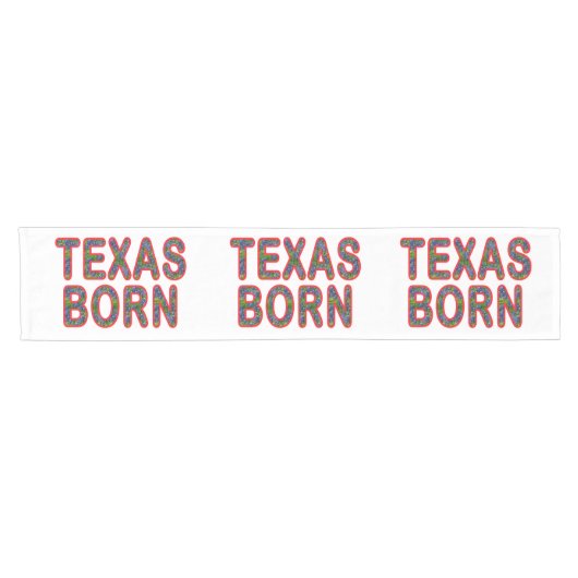 Texas Born Bluebonnet Korte Tafelloper (Horizontaal)