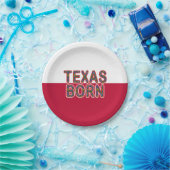 Texas Born Bluebonnet Papieren Bordje (Feest)