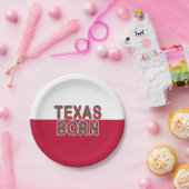 Texas Born Bluebonnet Papieren Bordje (Feest)