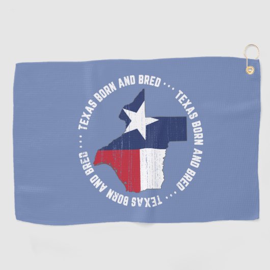 Texas Born en Bred Native Golf Towel Golfhanddoek (Horizontaal)
