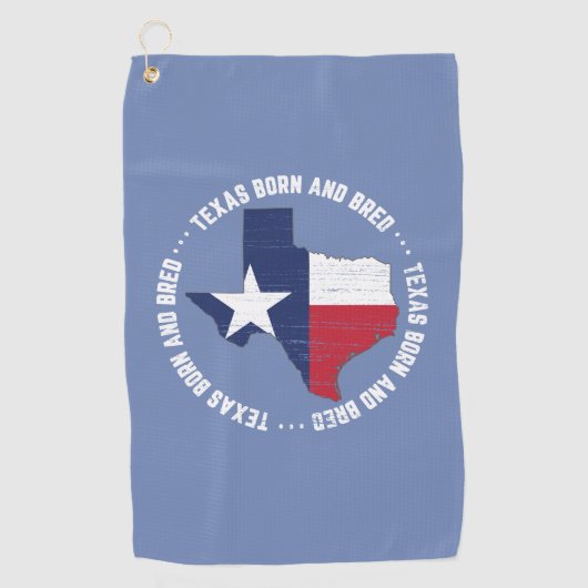 Texas Born en Bred Native Golf Towel Golfhanddoek (Voorkant)