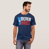 Texas Born en Bred  texas flag T-shirt (Voorkant volledig)