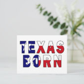 Texas Born Flag Briefkaart (Staand voorkant)