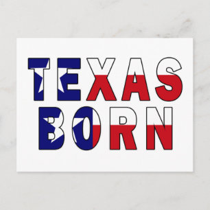 Texas Born Flag Briefkaart