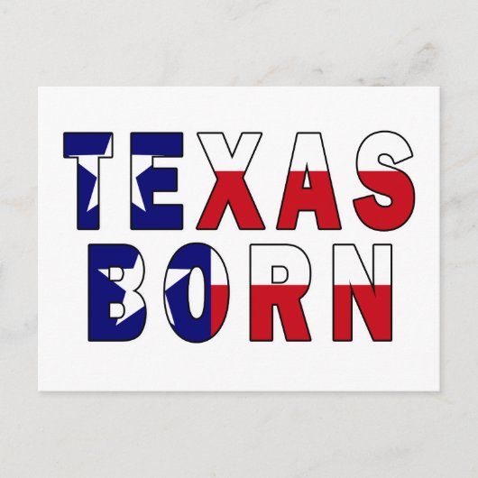 Texas Born Flag Briefkaart (Voorkant)
