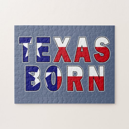 Texas Born Flag Legpuzzel (Horizontaal)