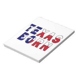 Texas Born Flag Notitieblok