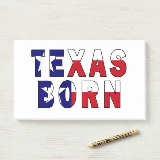 Texas Born Flag Post-it® Notes (Op bureau)