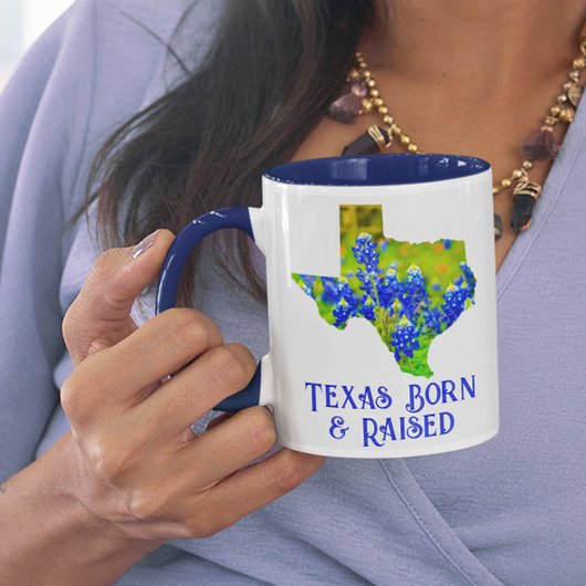 Texas Born & Raised Bluebonnets State of Texas Mok