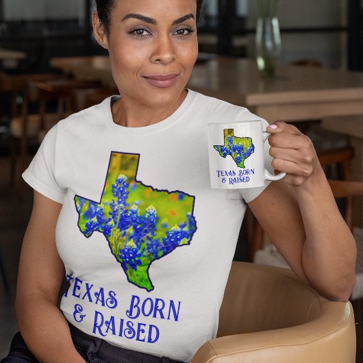 Texas Born & Raised Bluebonnets State of Texas T-shirt