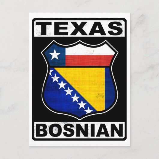 Texas Bosnian American Briefkaart (Voorkant)