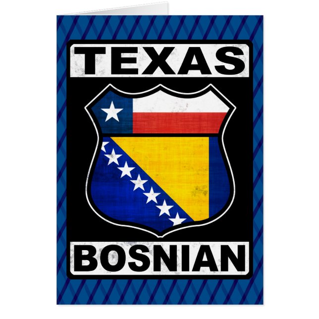 Texas Bosnian American Card (Voorkant)
