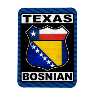 Texas Bosnian American Sign Magnet Magneet