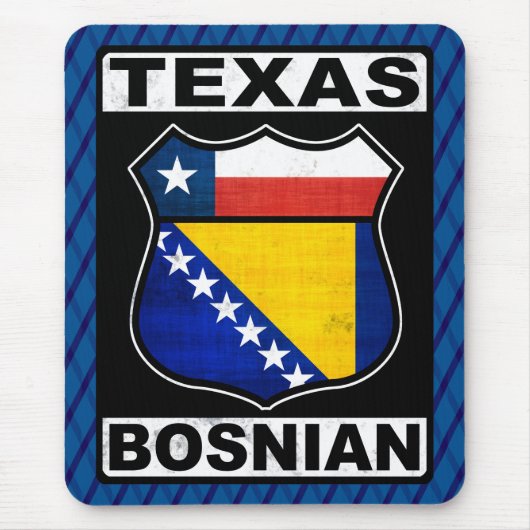 Texas Bosnian American Sign Mousemat Muismat (Voorkant)