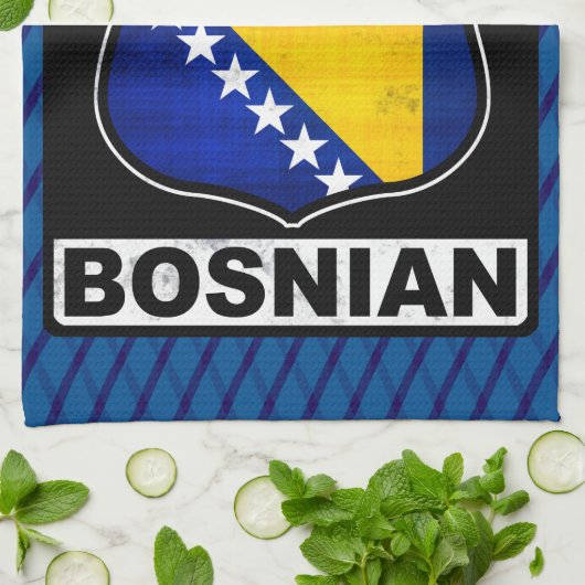 Texas Bosnian American Sign Towel Theedoek (Gevouwen)