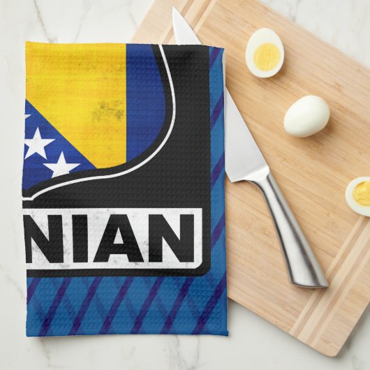 Texas Bosnian American Sign Towel Theedoek (Quarter Fold)