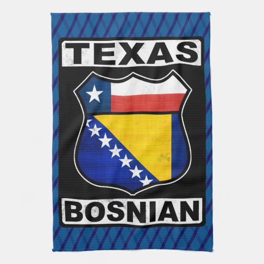 Texas Bosnian American Sign Towel Theedoek (Verticaal)