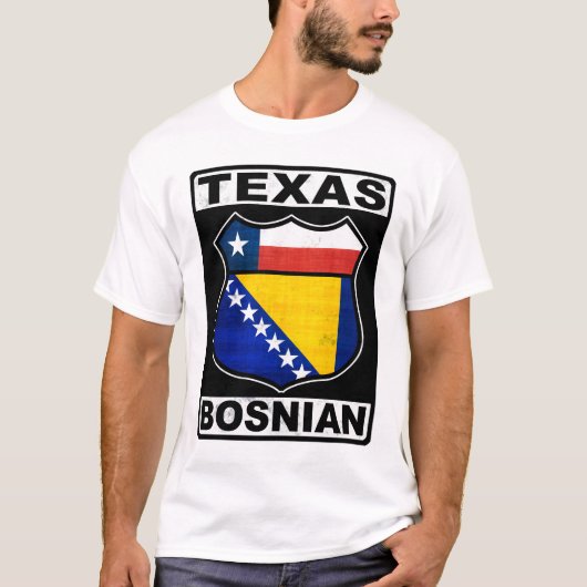 Texas Bosnian American T-shirt (Voorkant)