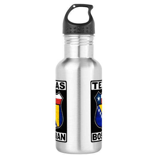 Texas Bosnian American Water Bottle Waterfles (Voorkant)
