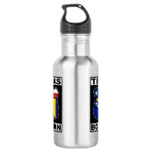 Texas Bosnian American Water Bottle Waterfles (Achterkant)