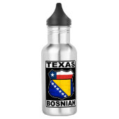 Texas Bosnian American Water Bottle Waterfles (Links)