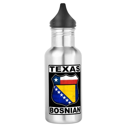 Texas Bosnian American Water Bottle Waterfles (Links)