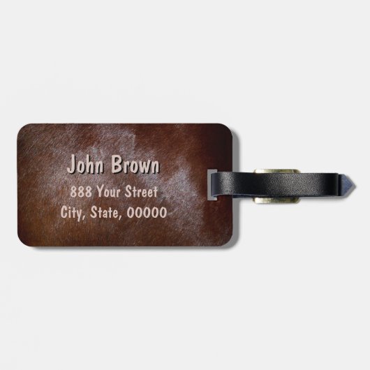 Texas Branded Monogram B Travel Bagagelabels (Achterkant horizontaal)