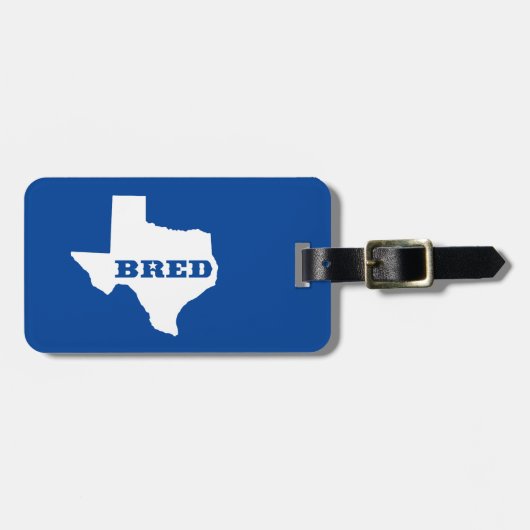 Texas Bred Bagagelabel (Voorkant horizontaal)