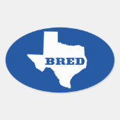 Texas Bred Ovale Sticker (Voorkant)