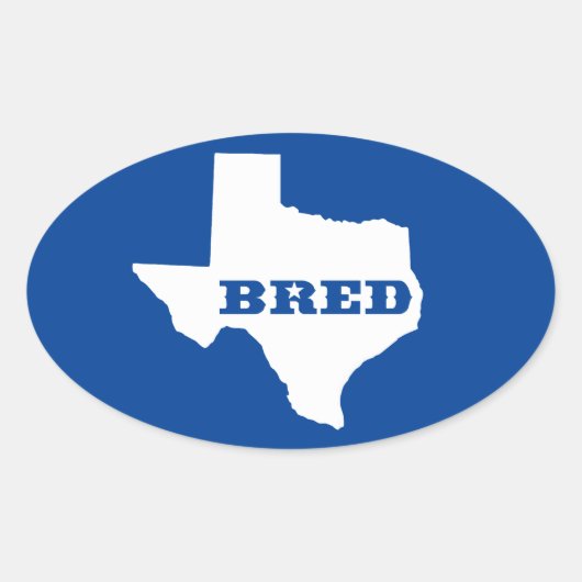 Texas Bred Ovale Sticker (Voorkant)