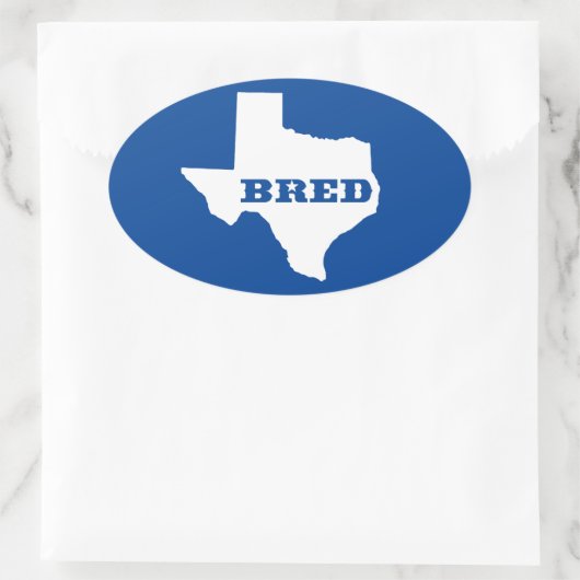 Texas Bred Ovale Sticker (Tas)