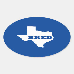 Texas Bred Ovale Sticker