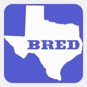 Texas Bred Vierkante Sticker