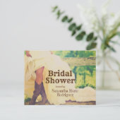Texas Bride in Boots Bridal Shower Invitation Post Briefkaart (Staand voorkant)