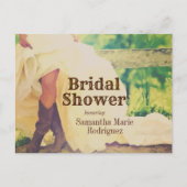 Texas Bride in Boots Bridal Shower Invitation Post Briefkaart (Voorkant)