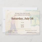 Texas Bride in Boots Bridal Shower Kaart (Achterkant)