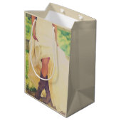 Texas Bride in Boots Medium Gift Bag Medium Cadeauzakje (Achterkant Gekanteld)